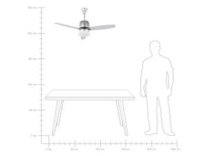 Deckenventilator mit Licht MLAVA Silber - Weiß