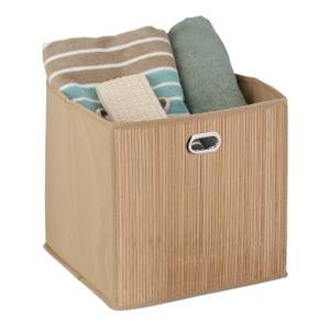 Panier de rangement en bambou haut Beige - Marron clair