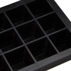 Bac à glaçons 2,5 cm en lot de 3 Noir - Matière plastique - 15 x 3 x 10 cm