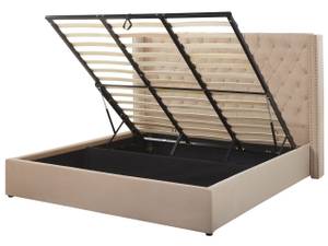 Doppelbett LUBBON Beige - Silber - 210 x 144 x 217 cm