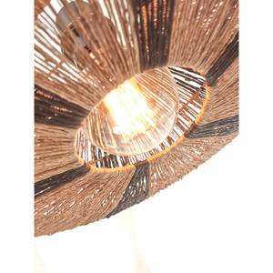 Pendelleuchte IGUAZU Schwarz - Braun - Holz - Durchmesser Lampenschirm: 55 cm