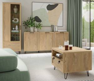 Wohnzimmer-Set LIMBO 3-teilig Braun - Holz teilmassiv - 245 x 200 x 42 cm