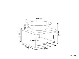 Feuerstelle für Holz TANARA Schwarz - Metall - 60 x 50 x 60 cm