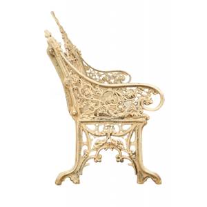 Banc de Jardin Art Nouveau Beige - Métal - 65 x 100 x 180 cm