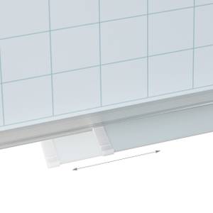 Whiteboard Planer Weiß - Metall - 90 x 60 x 5 cm