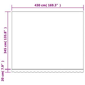 Markisenstoff 3007858 Rot - Weiß - 345 x 430 cm