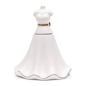 RM Lovely Dress Storage Jar Weiß - Porzellan - Stein - 17 x 26 x 23 cm