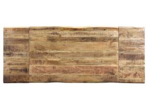 Table LORE Mangue massif Marron - Bois massif - Bois/Imitation - 90 x 77 x 140 cm