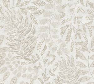 Tapete Floral Blätter Creme Gold Beige Beige