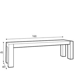 Sitzbank RABO Braun - Holzwerkstoff - 160 x 45 x 40 cm