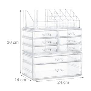 Organiseur de maquillage 8 tiroirs Translucide