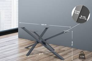 pieds de table Jimmy Gris - 160 x 80 cm