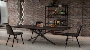 pieds de table Jimmy Gris - 160 x 80 cm