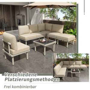 Gartenlounge-Set 6tlg Phanes Ⅱ Beige