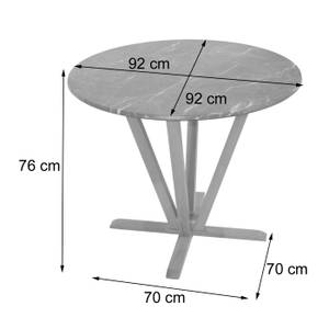 Bistrotisch M56 Braun - Holzart/Dekor - Holz teilmassiv - 92 x 76 x 92 cm