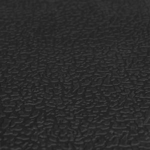 Paillasson caoutchouc empreinte pied Noir - Matière plastique - 60 x 1 x 40 cm