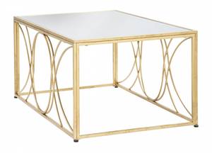 Couchtisch ?? elegantes Quadrat Gold - Metall - 90 x 45 x 60 cm