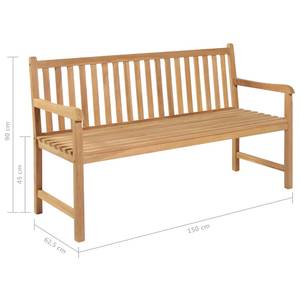 Banc de jardin Marron - Bois/Imitation - En partie en bois massif - 150 x 90 x 150 cm