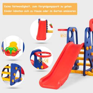 Kinder Rutsche Schaukel Basketballkorb Kunststoff - 150 x 126 x 167 cm