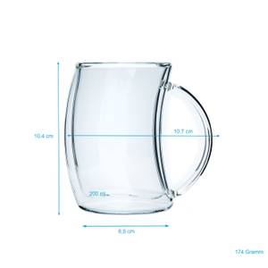 Thermo Glas Kaffee Tee LARS Durchscheinend - Anzahl Teile im Set: 1