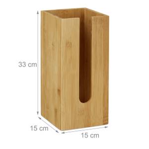 Toilettenpapierhalter stehend Bambus Braun - Bambus - Holzwerkstoff - 15 x 33 x 15 cm