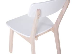 Chaise de salle à manger SANTOS Marron - Blanc - Bois manufacturé - 44 x 76 x 49 cm