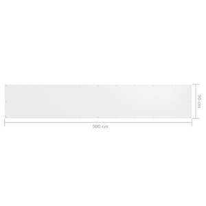 Écran de balcon 3016497-5 Blanc - Largeur : 90 cm