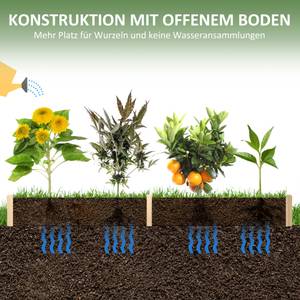 Blumenkasten 845-583 Braun - Holzwerkstoff - 62 x 27 x 244 cm