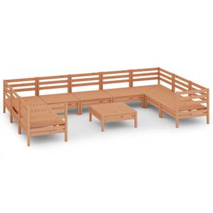 Garten-Lounge-Set Braun - Massivholz - Holzart/Dekor - 64 x 29 x 64 cm