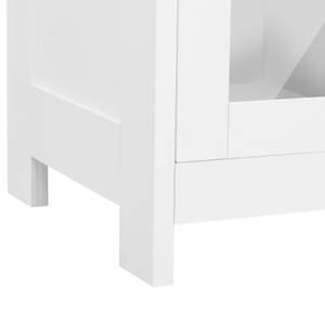 Sideboard LucyNatur Ⅳ Weiß - Holzwerkstoff - Glas - Massivholz - 37 x 80 x 120 cm