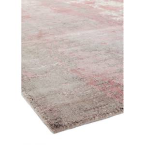 Tapis de salon moderne fait main BYGAT Rose foncé - 200 x 290 cm