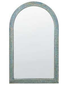 Wandspiegel MELAY Blau - Braun - Massivholz - 66 x 109 x 4 cm