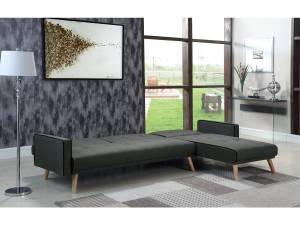 Ecksofa , Konvertirbar " Jules " 3 Sitze Grau - Textil - 148 x 75 x 275 cm