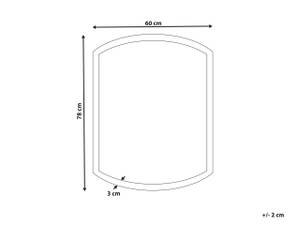 Miroir de salle de bain BEZIERS Argenté - Verre - 78 x 3 x 58 cm