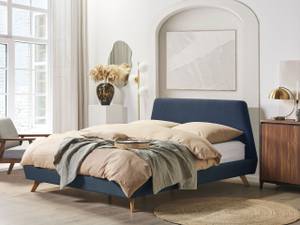 Doppelbett VIENNE Blau - Dunkelblau - Eiche Hell - Breite: 180 cm