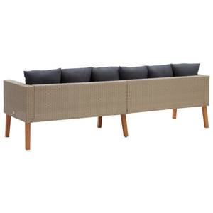 Gartensofa Beige - Metall - Textil - 218 x 60 x 218 cm