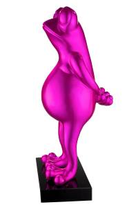 Skulptur Figur Frosch Pink - Kunststoff - 32 x 68 x 30 cm