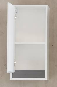 Armoire de toilette Sol Blanc - En partie en bois massif - 35 x 73 x 23 cm