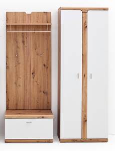 Garderobe Tortona 12 mit Kissen Weiß - Holzwerkstoff - Holzart/Dekor - 140 x 197 x 38 cm