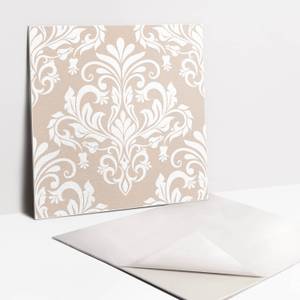 Selbstklebende Fliesen (9 St.) Ornament Beige - Kunststoff - 30 x 30 x 1 cm