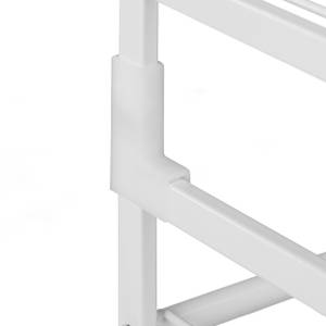 Metall Schuhregal stapelbar Weiß - Metall - Kunststoff - 70 x 34 x 26 cm