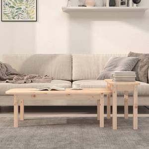 Couchtische 2er Set D724 Braun - Massivholz - 50 x 35 x 110 cm