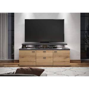 Table TV MoodMedia Marron - En partie en bois massif - 151 x 66 x 47 cm