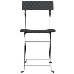 Bistrostühle 2er Set D7013 Schwarz - 45 x 79 x 40 cm - Rattan