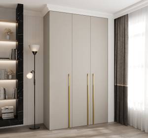 Drehtürenschrank Como 3 Beige - Gold - 140 x 40 cm