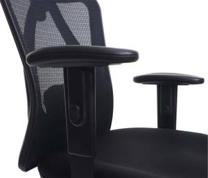 Chaise de bureau SIHOO-J86 repose-pieds Noir - Textile - 66 x 129 x 69 cm