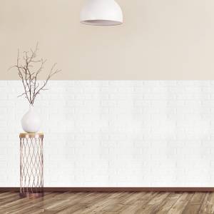 Wandpaneele selbstklebend im Set Weiß - Kunststoff - 70 x 78 x 1 cm
