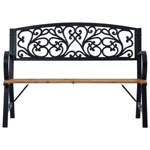 Banc de jardin 47940 Noir - Bois manufacturé - Métal - 120 x 87 x 120 cm