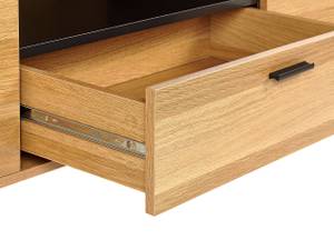 Meuble TV CLAREMONT Noir - Marron - Bois manufacturé - 160 x 51 x 40 cm