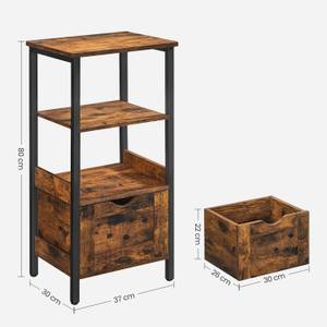 Badezimmerregal Standregal Braun - Holzwerkstoff - 30 x 80 x 37 cm